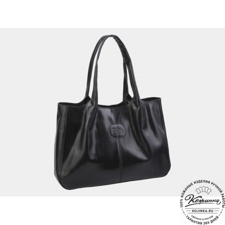 Женская кожаная сумка "Миранда" (чёрная)